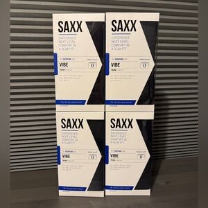 4 Pairs NWT SAXX Vibe Super Soft Slim Fit Trunks • Size Small • Black